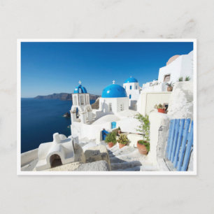 Postcard - Santorin in the Mediterranean Briefkaart
