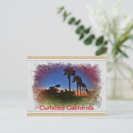Postcard Sunset in Carlsbad, Californië Briefkaart (Staand voorkant)