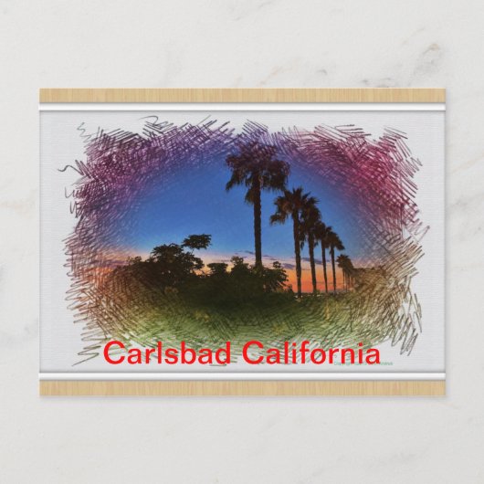 Postcard Sunset in Carlsbad, Californië Briefkaart (Voorkant)