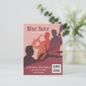 Postcard Template Event Jazz Band Briefkaart (Staand voorkant)