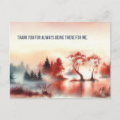 Postcard "Thank you for always being there for me" Briefkaart (Voorkant)
