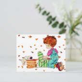 Postcard The boy and the dog Briefkaart (Staand voorkant)