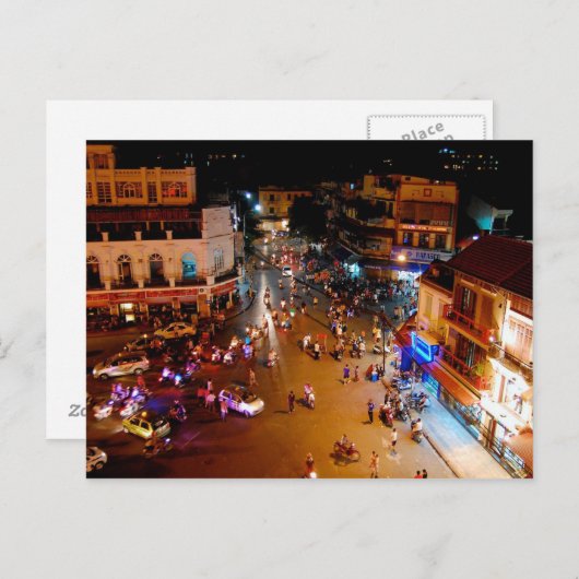 Postcard The Busy Hanoi Streets, Vietnam Briefkaart (Voorkant / Achterkant)