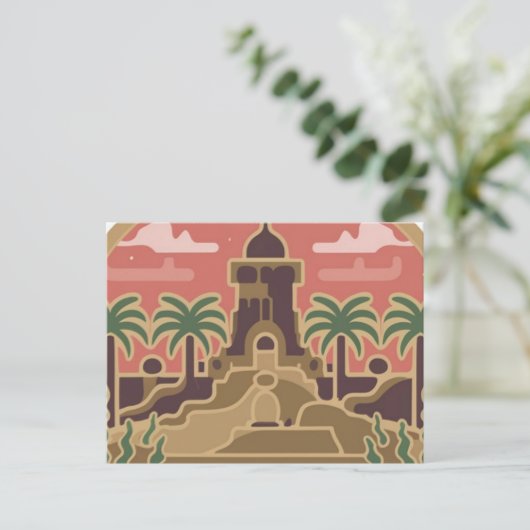 postcard, town of 'GHARDAIA' in Algeria Briefkaart (Staand voorkant)