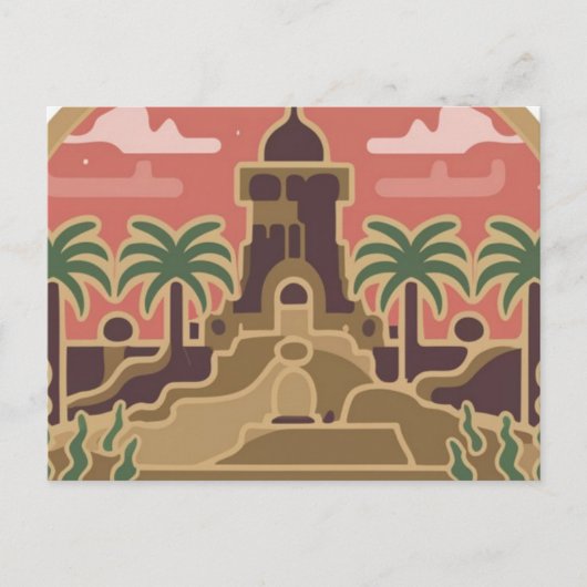 postcard, town of 'GHARDAIA' in Algeria Briefkaart (Voorkant)