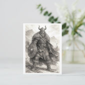 Postcard. Viking warrior Briefkaart (Staand voorkant)