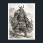 Postcard. Viking warrior Briefkaart<br><div class="desc">Viking warrior. Unique collectible postcard.</div>