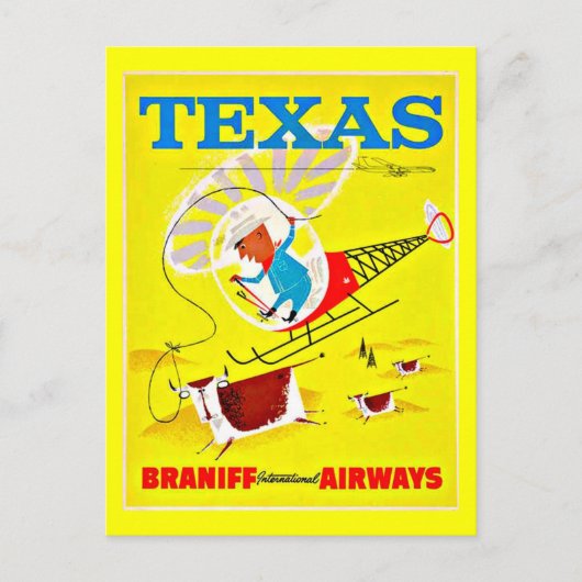 Postcard-Vintage Dallas Artwork-17 Briefkaart (Voorkant)
