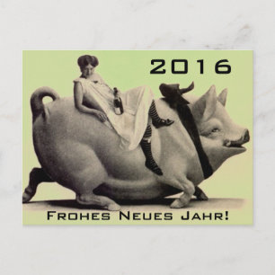 Postcard Vintage Happy New Year frohes neues jahr Feestdagenkaart