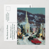 *POSTCARD w/MESSAGE Painted Nostalgic Christmas  Briefkaart (Voorkant / Achterkant)