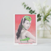 Postcard w/orig art, Turkish Dancer Nejla Ates Briefkaart (Staand voorkant)