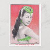 Postcard w/orig art, Turkish Dancer Nejla Ates Briefkaart (Voorkant)