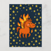 Postcard with a red horses briefkaart (Voorkant)