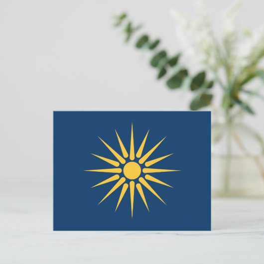 Postcard with Flag of Macedonia, Greece Briefkaart (Staand voorkant)
