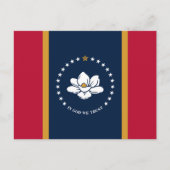Postcard with Flag of Mississippi State, USA Briefkaart (Voorkant)