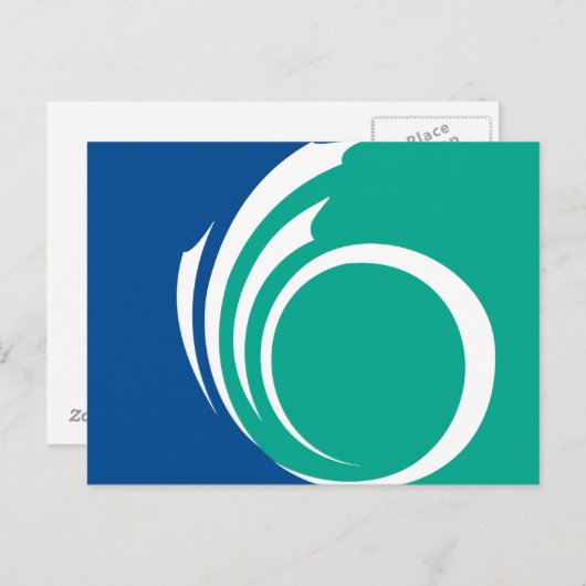 Postcard with Flag of Ottawa, Canada Briefkaart (Voorkant / Achterkant)