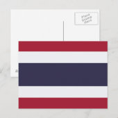 Postcard with Flag of Thailand Briefkaart (Voorkant / Achterkant)