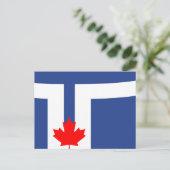 Postcard with Flag of Toronto, Canada Briefkaart (Staand voorkant)