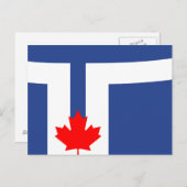 Postcard with Flag of Toronto, Canada Briefkaart (Voorkant / Achterkant)