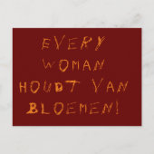 Postcard (with pun) to announce a bouquet briefkaart (Voorkant)