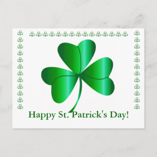 Postcard with Shamrock, St. Patrick's Day Greeting Briefkaart