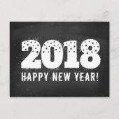 Postcard with text of 2018 on chalkboard. New year Feestdagenkaart (Voorkant)