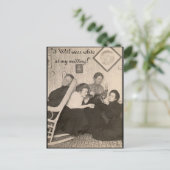 Postcard with Vintage Humor Briefkaart (Staand voorkant)