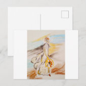 Postcard woman on sand briefkaart (Voorkant / Achterkant)