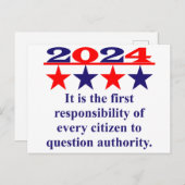 PostcardHet is de eerste verantwoordelijkheid - po Briefkaart (Voorkant / Achterkant)