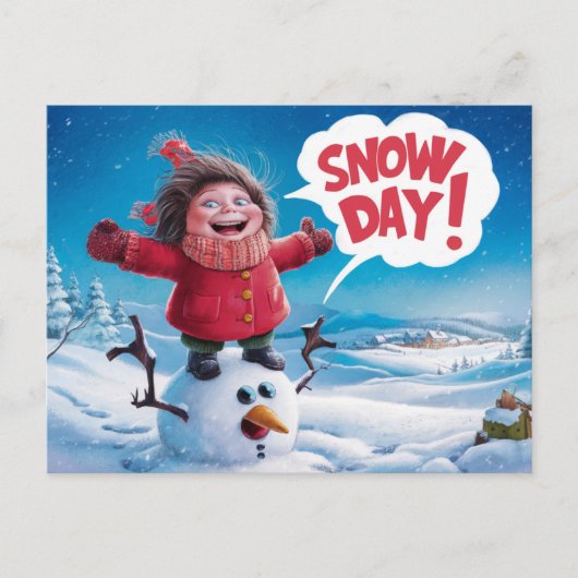 Postcards Snow Day 03 Briefkaart (Voorkant)
