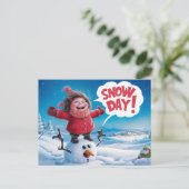 Postcards Snow Day 03 Briefkaart (Staand voorkant)