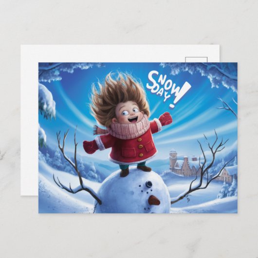 Postcards Snow Day 04 Briefkaart (Voorkant / Achterkant)