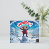 Postcards Snow Day 06 Briefkaart (Staand voorkant)