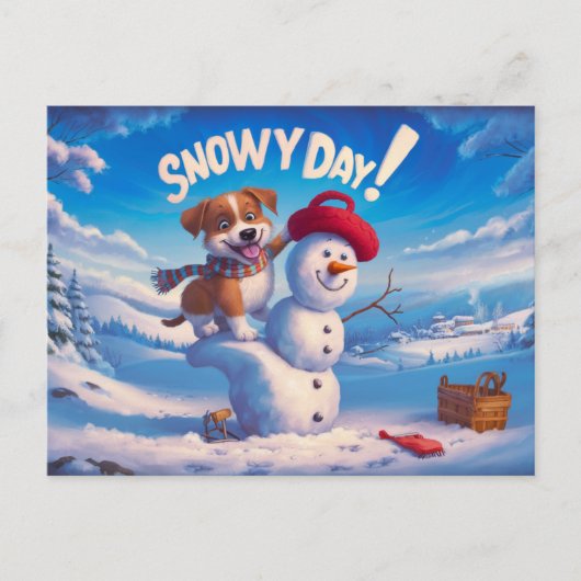 Postcards Snow Day 09 Briefkaart (Voorkant)