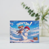 Postcards Snow Day 09 Briefkaart (Staand voorkant)