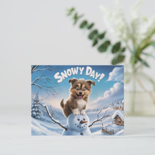 Postcards Snow Day 10 Briefkaart (Staand voorkant)