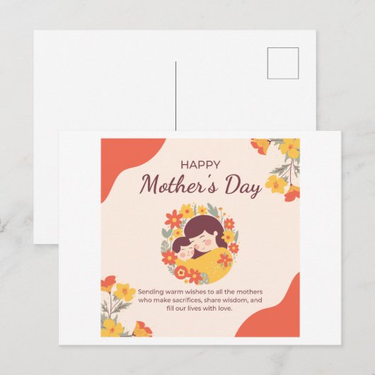 PostcardSweet Greenery Moederdag Fotokaart voor Briefkaart (Voorkant / Achterkant)