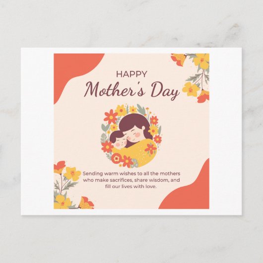 PostcardSweet Greenery Moederdag Fotokaart voor Briefkaart (Voorkant)