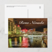 Postcare in de binnenstad van Truckee River Bridge Briefkaart (Voorkant / Achterkant)