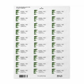 Postcentury Banana Leaf Return Address Etiket (Full Sheet)