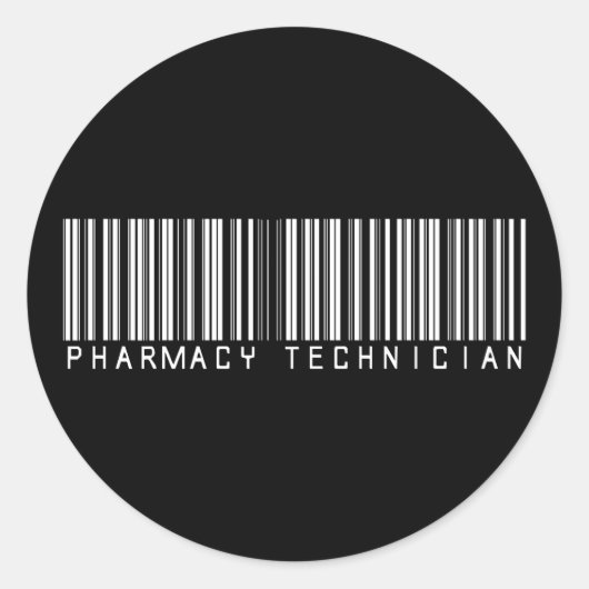 Postcode apothekerstechnicus ronde sticker (Voorkant)