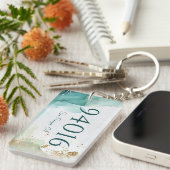 Postcode en Stad Nieuwe Home Gift Sleutelhanger (Voorkant Rechts)