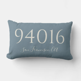 Postcode en welkom in de stad kussen