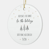 Postcode Home voor de Feestdagen Kerst Keramisch Ornament (Links)