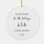 Postcode Home voor de Feestdagen Kerst Keramisch Ornament (Achterkant)