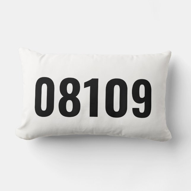 Postcode met naam kussen (Voorkant)