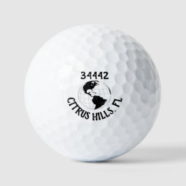 Postcode Stad Staat Wereldbol Wereldkaart Golfballen