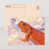 Postcrossend Teak de gekaarde draak Briefkaart (Voorkant / Achterkant)