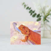 Postcrossend Teak de gekaarde draak Briefkaart (Staand voorkant)