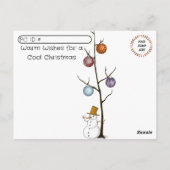 Postcrossing -2 Smelten Sneeuwmannen Kerst Briefka Briefkaart (Achterkant)